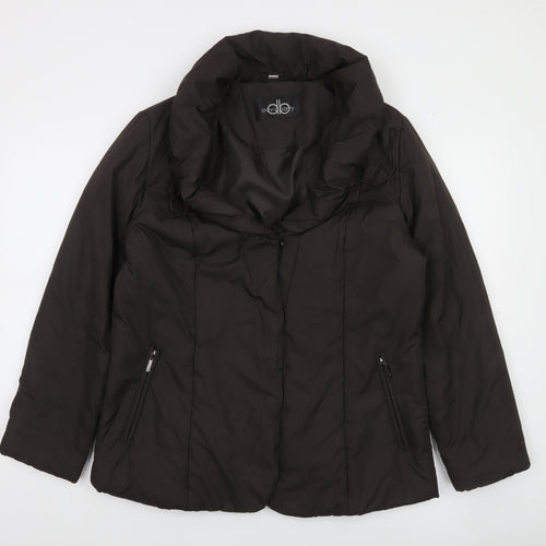 David Barry Womens Brown Size 12 Puffer Jacket Winter Coat