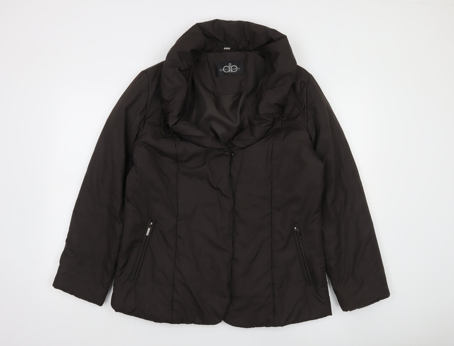 David Barry Womens Brown Size 12 Puffer Jacket Winter Coat