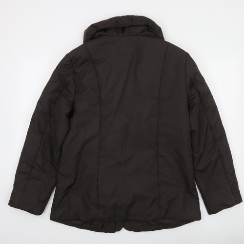 David Barry Womens Brown Size 12 Puffer Jacket Winter Coat