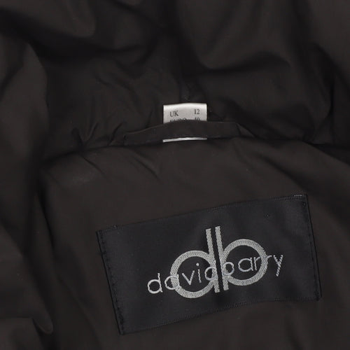 David Barry Womens Brown Size 12 Puffer Jacket Winter Coat