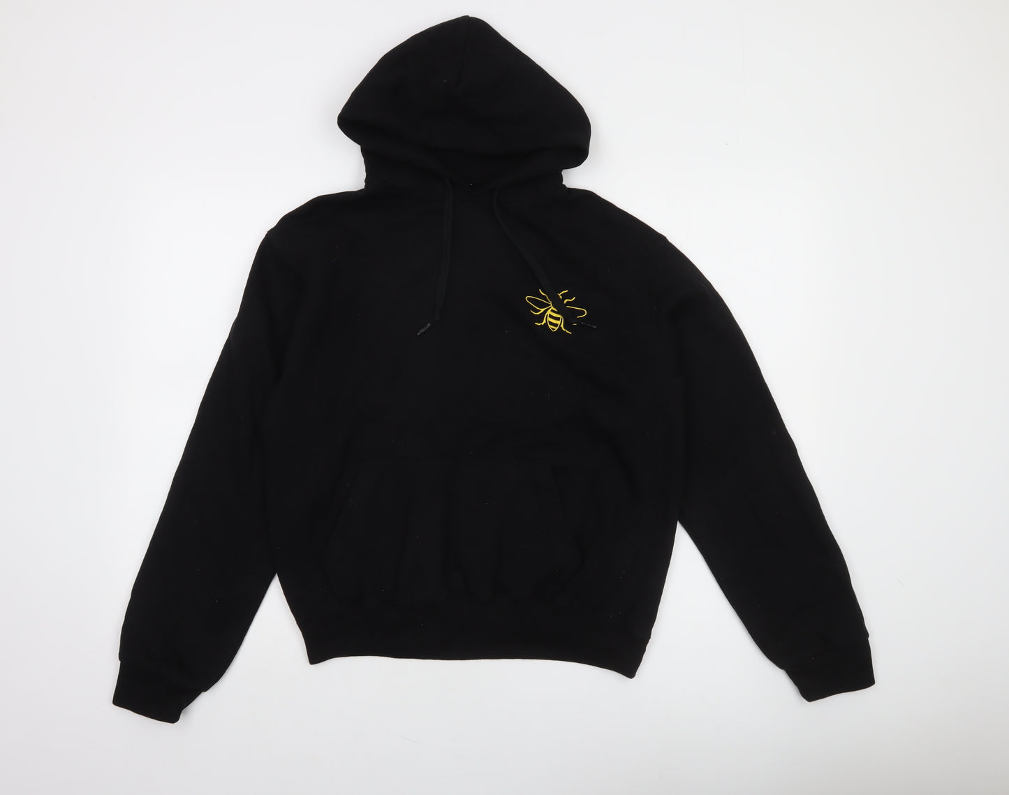 B&C Collection Unisex Black Small Pullover Hoodie with Bee Embroidery