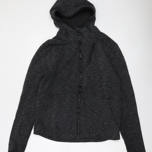 Champion Men's Black Full Zip Hoodie Size M Athletic Fit