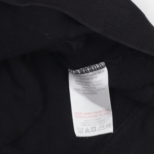 Cloak Mens Black Pullover Hoodie L Fleece Cotton Regular Fit