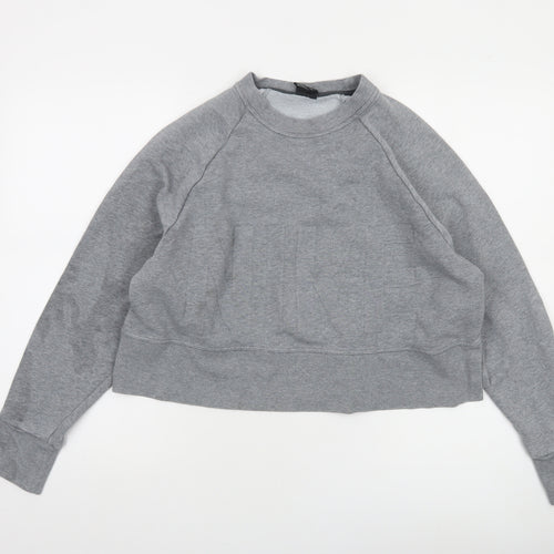 Nike Womens Grey Dri-FIT Pullover Sweatshirt Medium Athletic Fit