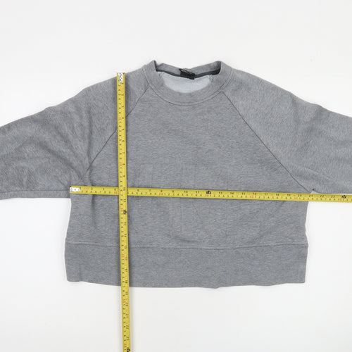 Nike Womens Grey Dri-FIT Pullover Sweatshirt Medium Athletic Fit
