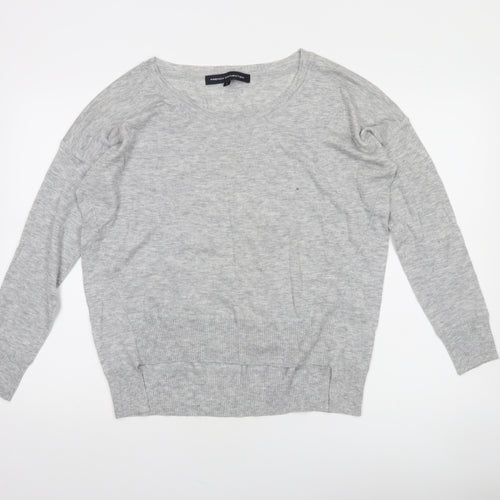 French Connection Women's Grey L Knit Crew Neck Pullover Jumper