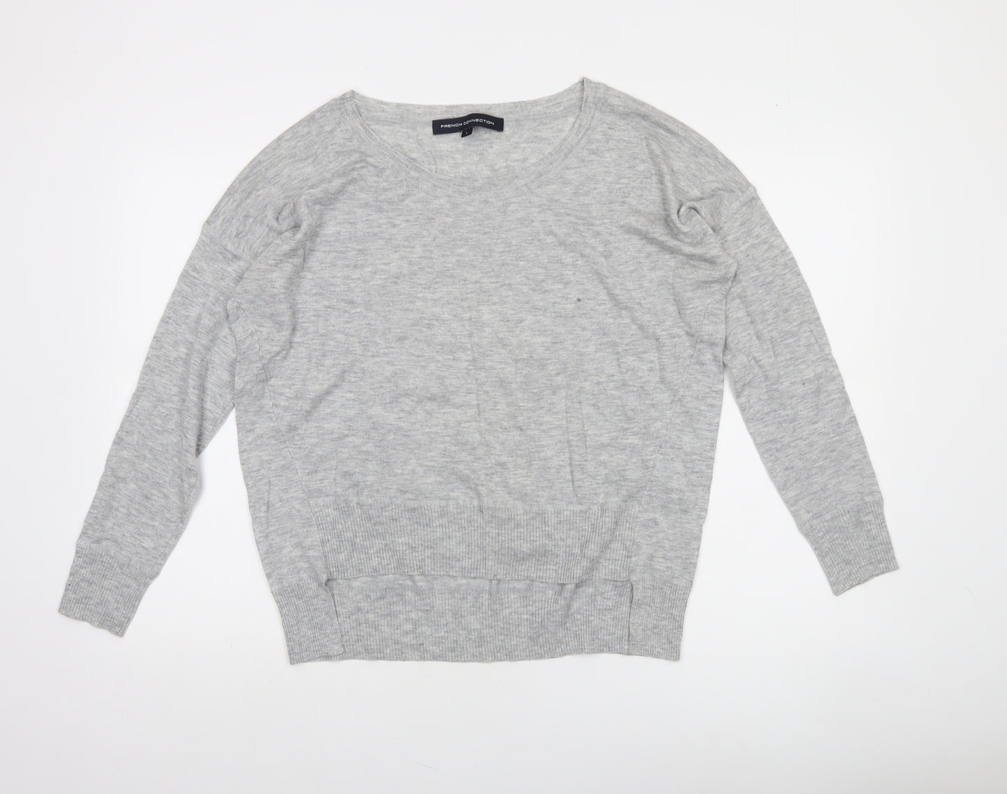 French Connection Women's Grey L Knit Crew Neck Pullover Jumper