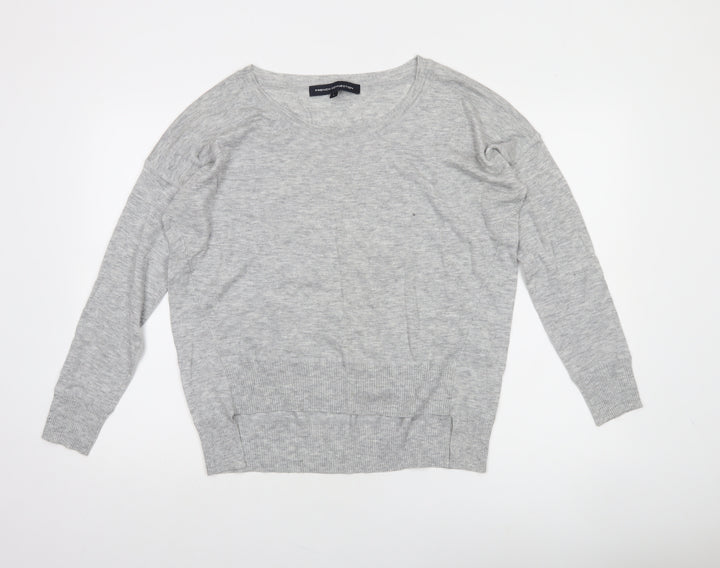 French Connection Women's Grey L Knit Crew Neck Pullover Jumper