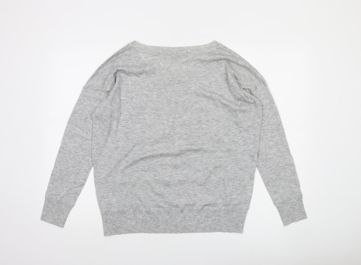 French Connection Women's Grey L Knit Crew Neck Pullover Jumper