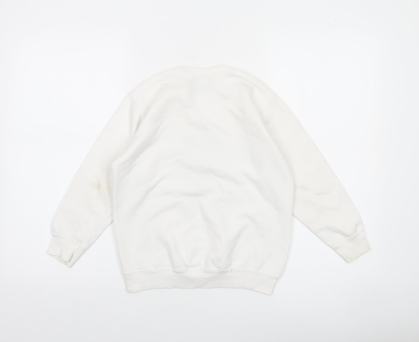 Absolute Cult Girls White Wicked Friends Graphic Pullover Sweatshirt M