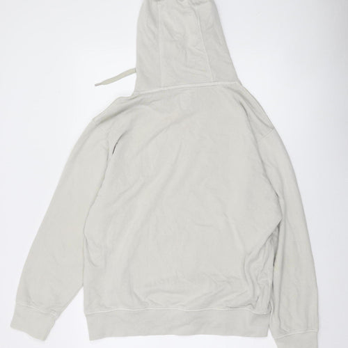 Macson Men’s Beige Pullover Hoodie XL Cotton Logo Sweatshirt