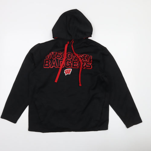 Fanatics Men's Black Wisconsin Badgers Pullover Hoodie Size S