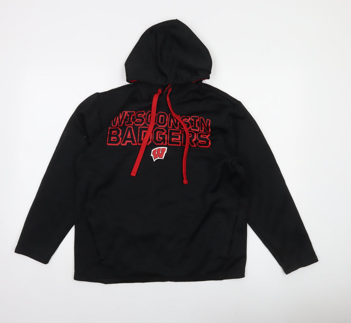 Fanatics Men's Black Wisconsin Badgers Pullover Hoodie Size S