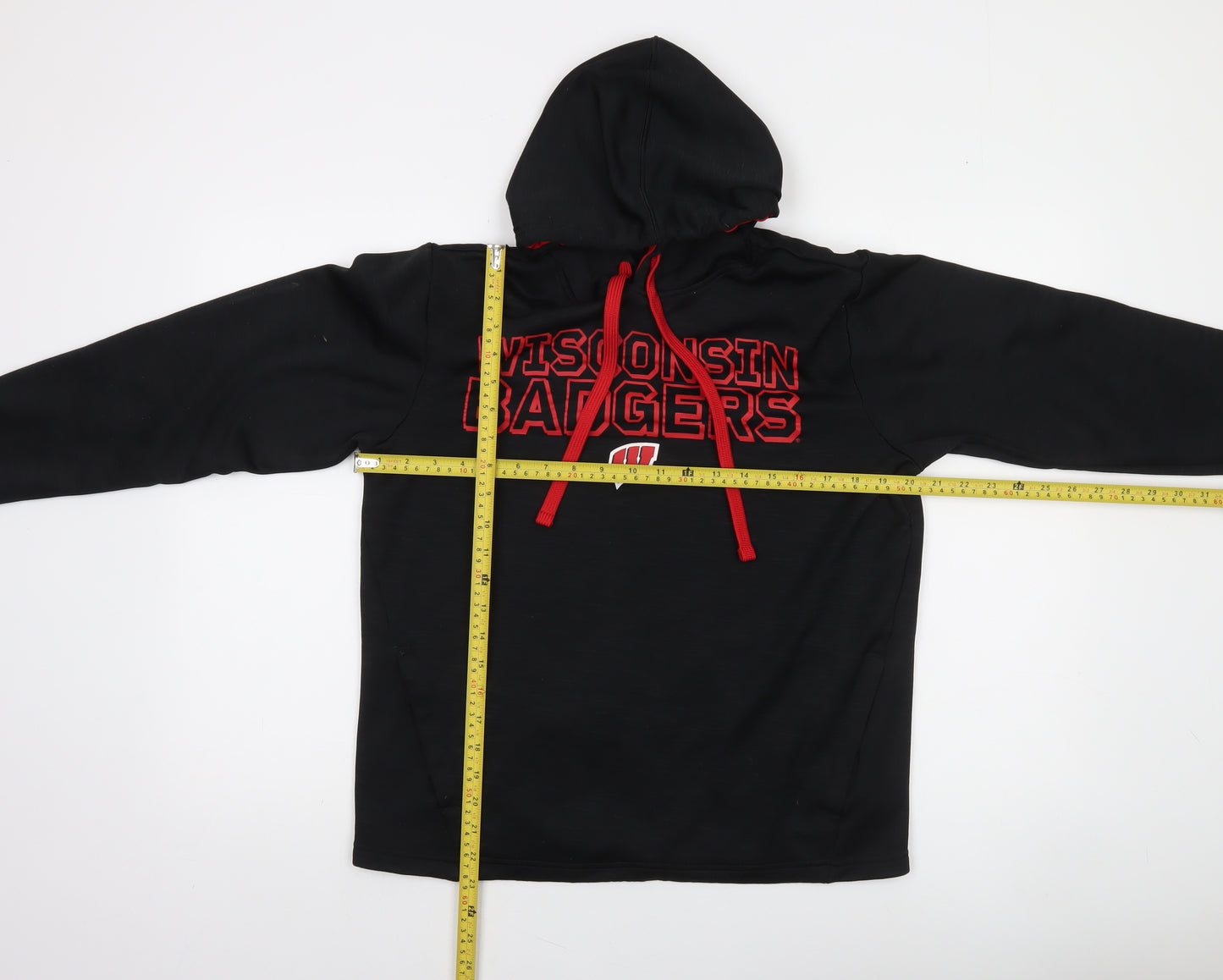 Fanatics Men's Black Wisconsin Badgers Pullover Hoodie Size S
