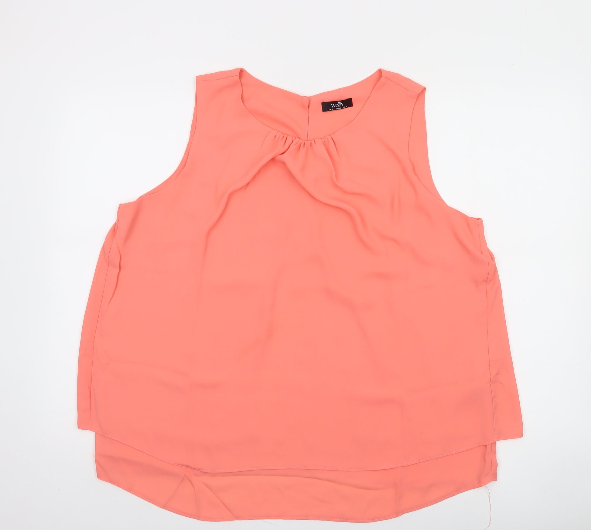 Wallis Women's Pink Sleeveless Chiffon Blouse UK 18 – Preworn