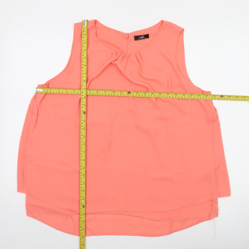 Wallis Women’s Pink Sleeveless Chiffon Blouse UK 18