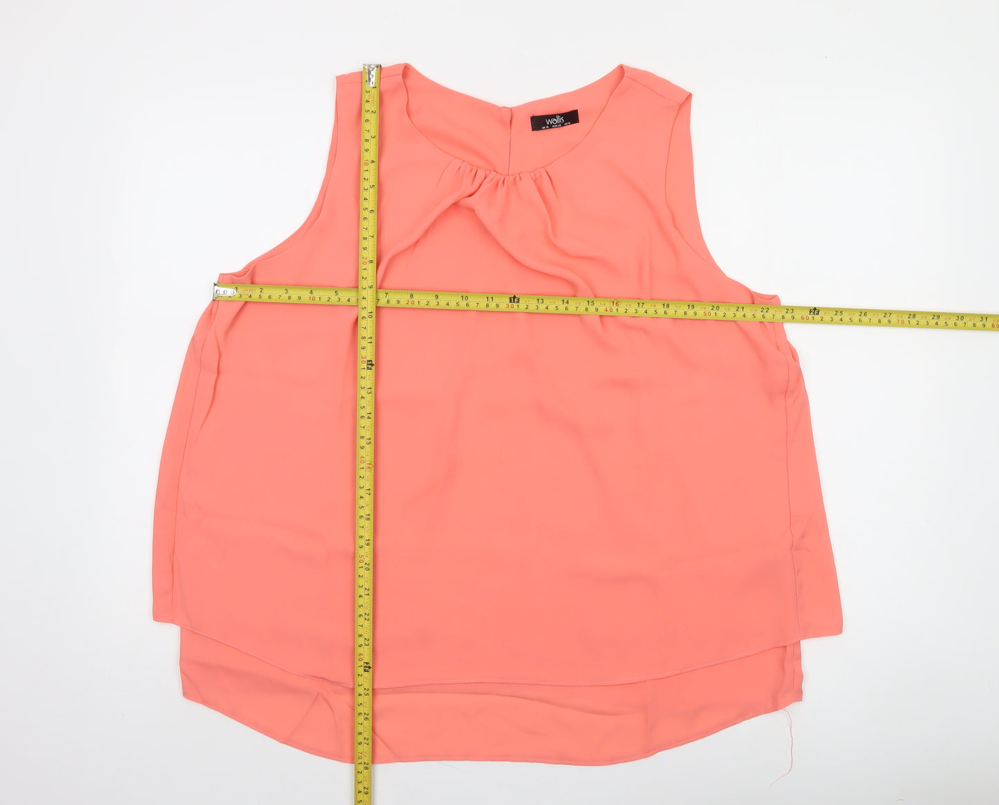 Wallis Women’s Pink Sleeveless Chiffon Blouse UK 18