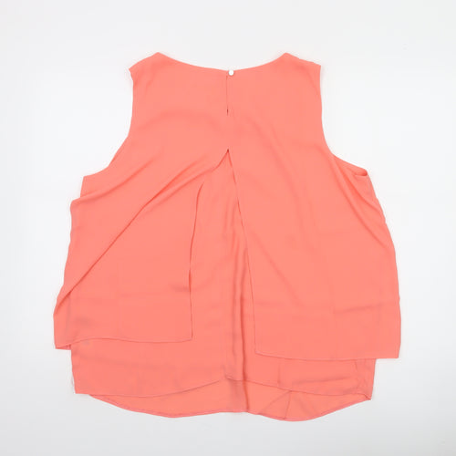 Wallis Women’s Pink Sleeveless Chiffon Blouse UK 18