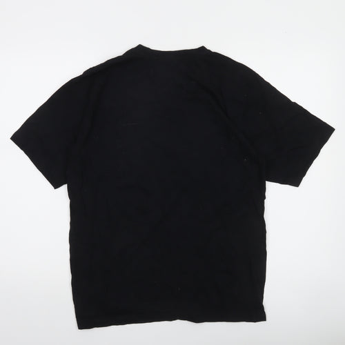 Rebel Men's Black XS Graphic Funny Quote Crew Neck Cotton T-Shirt