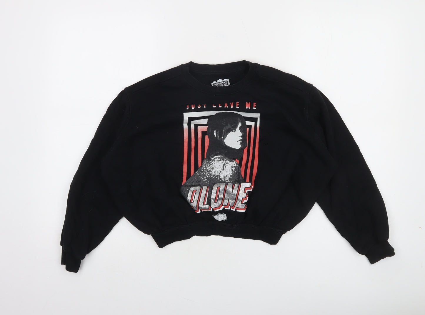 Beetlejuice Girls Black Graphic Pullover Sweatshirt 9-10 Years