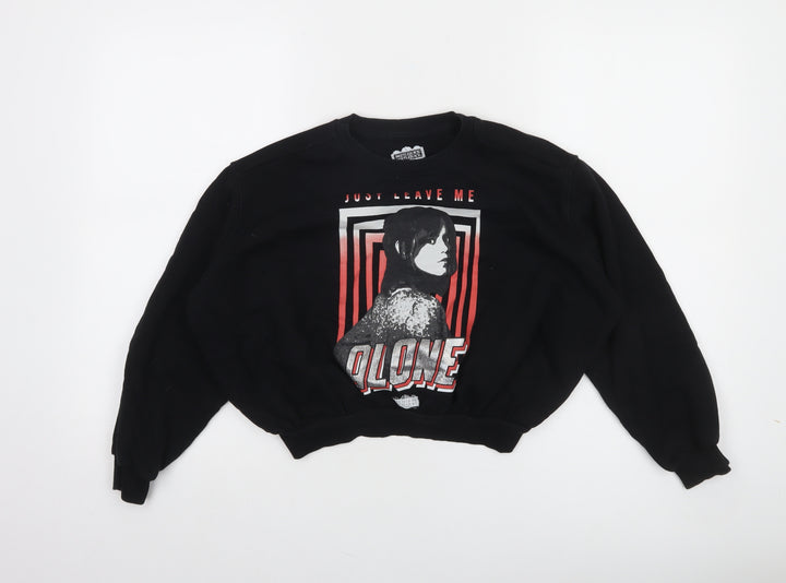 Beetlejuice Girls Black Graphic Pullover Sweatshirt 9-10 Years