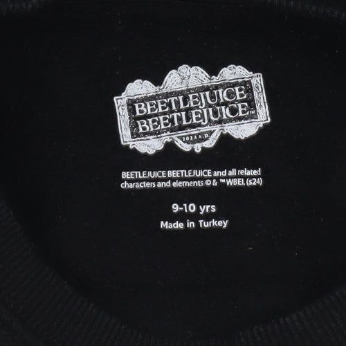 Beetlejuice Girls Black Graphic Pullover Sweatshirt 9-10 Years