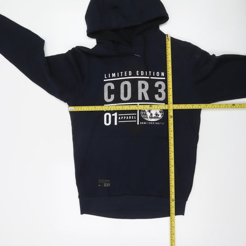 Dissident Men’s Blue Pullover Hoodie S Graphic Print Fleece