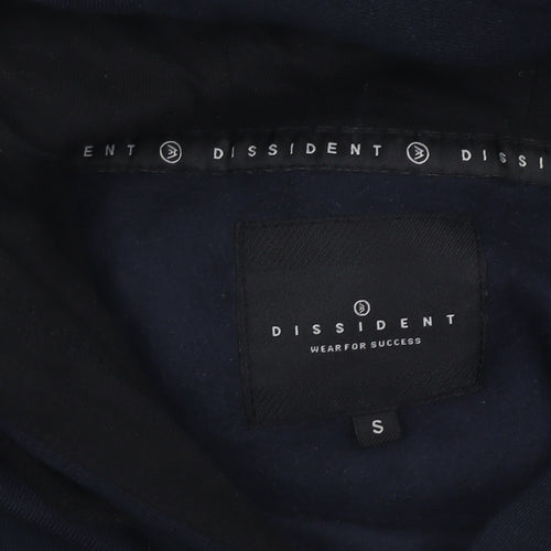 Dissident Men’s Blue Pullover Hoodie S Graphic Print Fleece