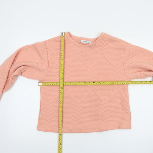 Gallery Women’s Peach Textured Pullover Sweatshirt UK S