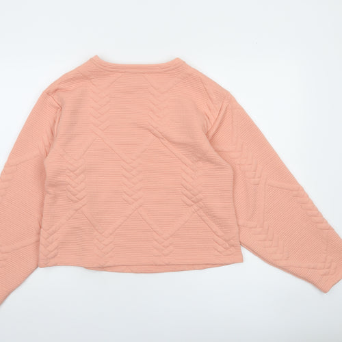Gallery Women’s Peach Textured Pullover Sweatshirt UK S