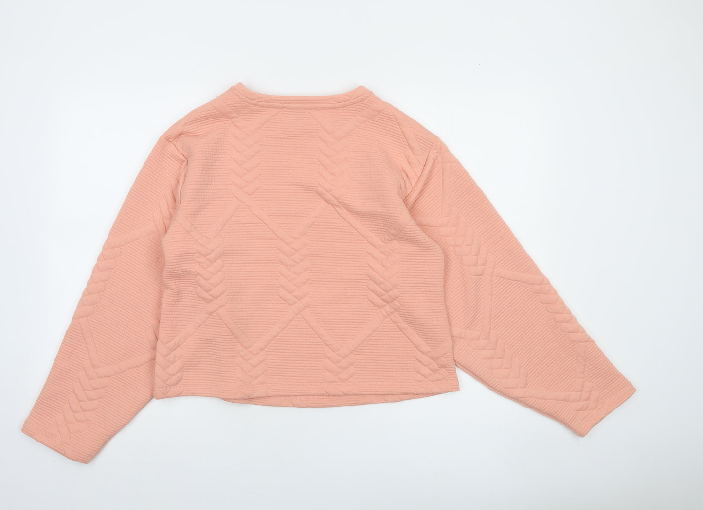 Gallery Women’s Peach Textured Pullover Sweatshirt UK S