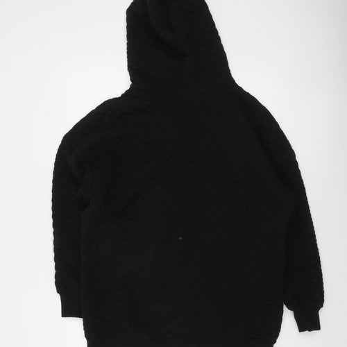 Threadbare Womens Black Quilted Pullover Hoodie Size 6