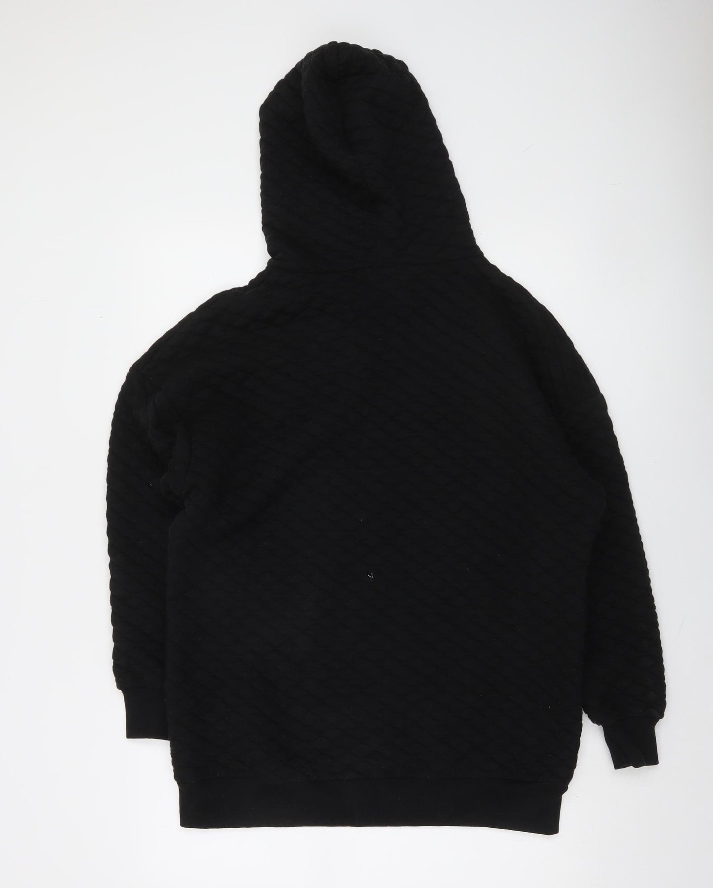 Threadbare Womens Black Quilted Pullover Hoodie Size 6