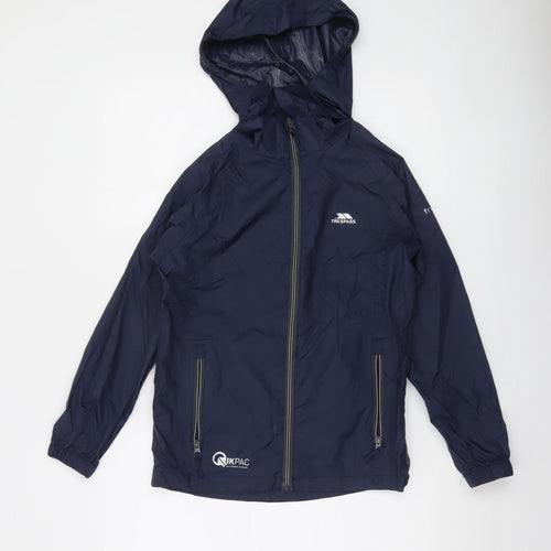 Trespass Boys Blue Waterproof Hooded Rain Jacket 9-10 Years