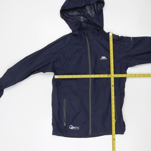 Trespass Boys Blue Waterproof Hooded Rain Jacket 9-10 Years