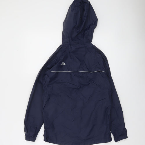 Trespass Boys Blue Waterproof Hooded Rain Jacket 9-10 Years