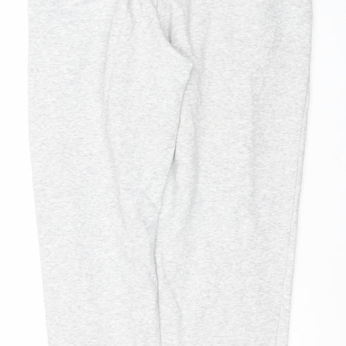 Puma Women Grey Small Jogger Sweatpants - Cotton Blend Lined Comfort