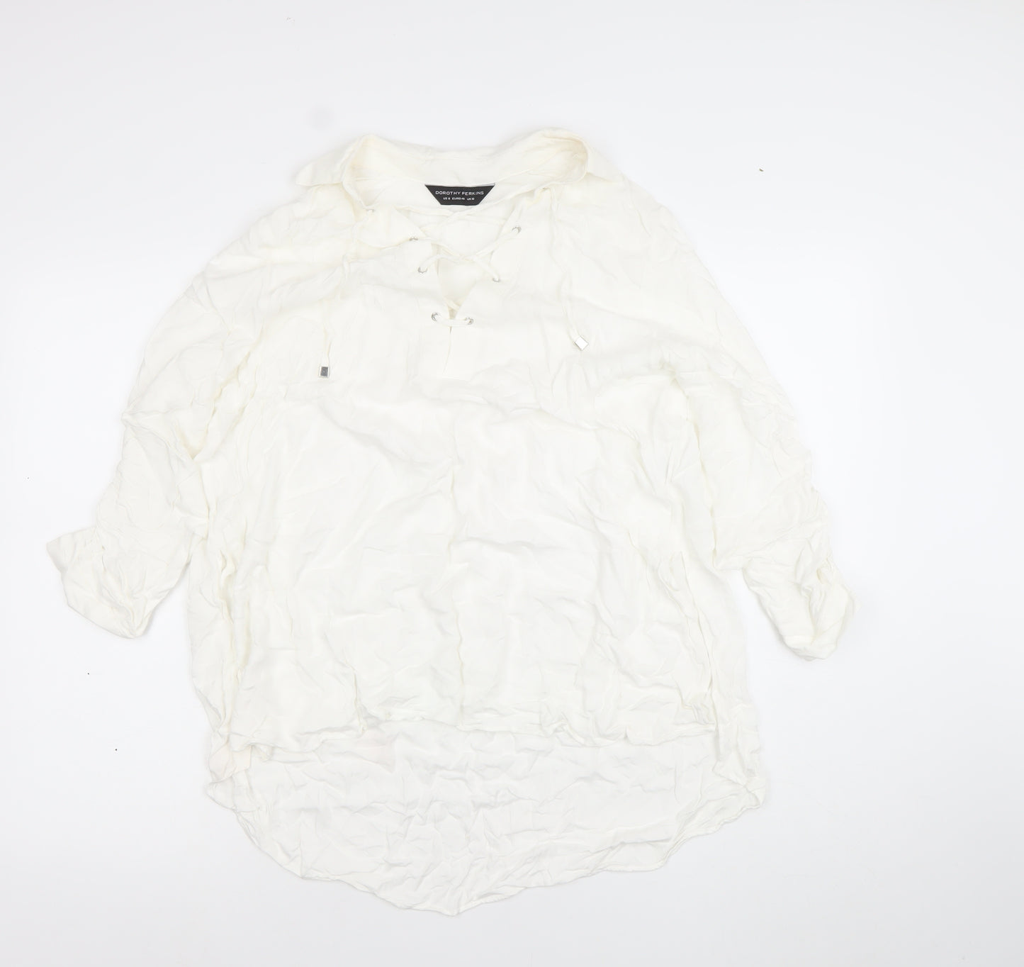 Dorothy Perkins Women’s Ivory Viscose Tunic Blouse Size 12
