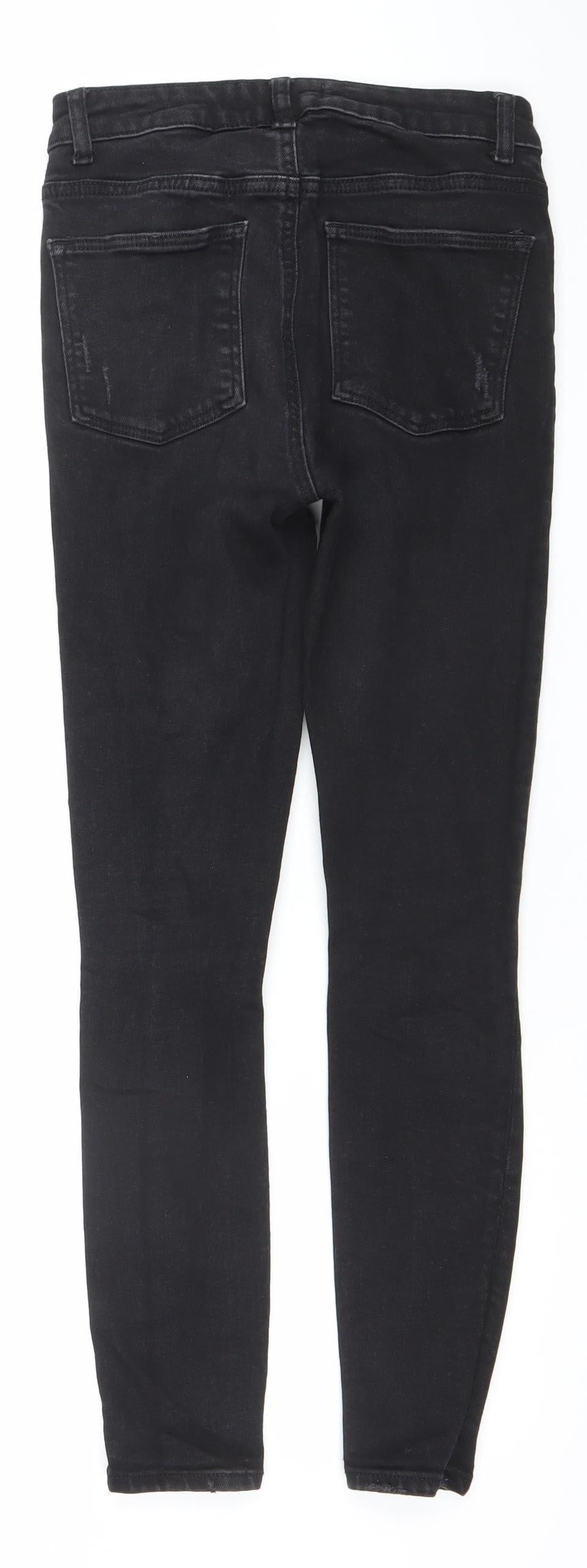 Primark Women’s Black Skinny Distressed Jeans Size 10