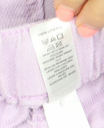 Dunnes Stores Girls Lilac Cargo Trousers Age 4-5 Elastic Waist