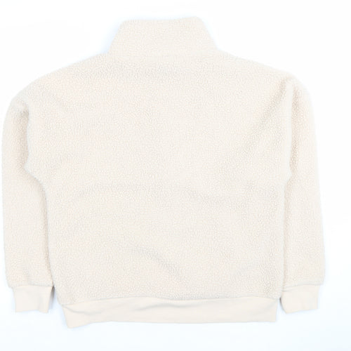 Dunnes Women Beige 1/2 Zip Fleece Pullover Sweatshirt XS