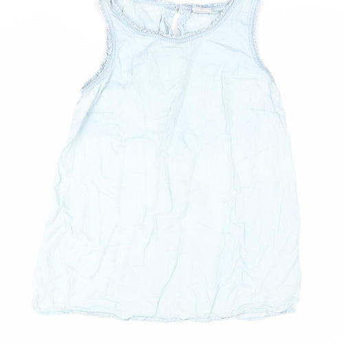 Mama Licious Women's Blue Sleeveless Maternity Blouse S