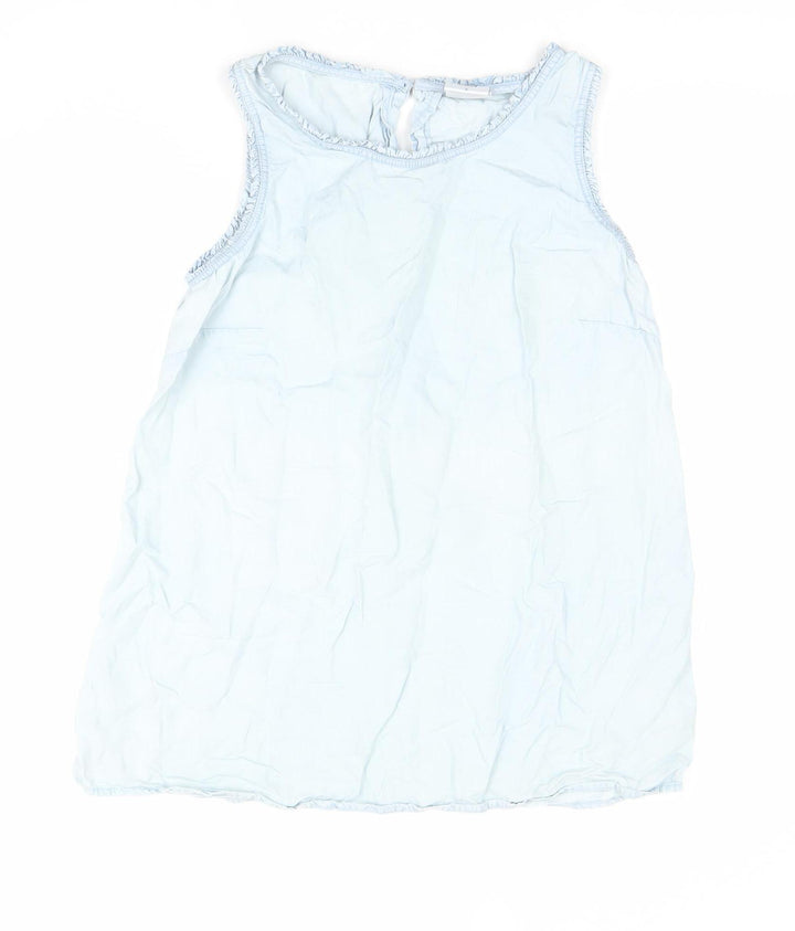 Mama Licious Women's Blue Sleeveless Maternity Blouse S