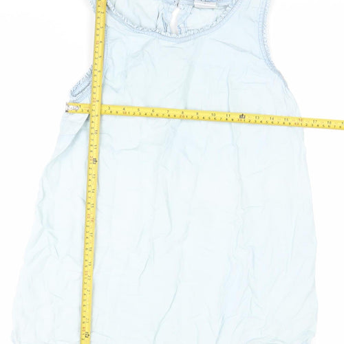 Mama Licious Women's Blue Sleeveless Maternity Blouse S