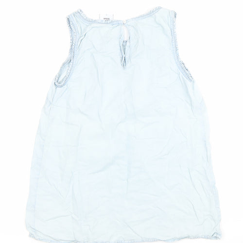 Mama Licious Women's Blue Sleeveless Maternity Blouse S