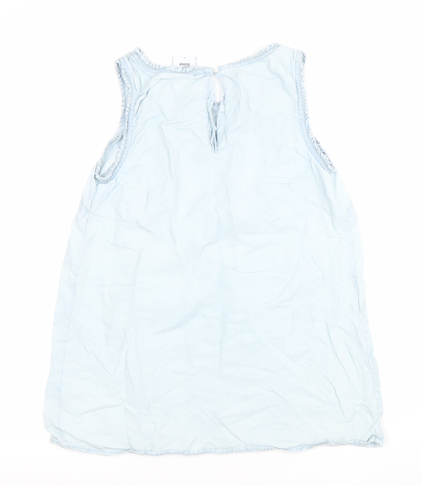 Mama Licious Women's Blue Sleeveless Maternity Blouse S