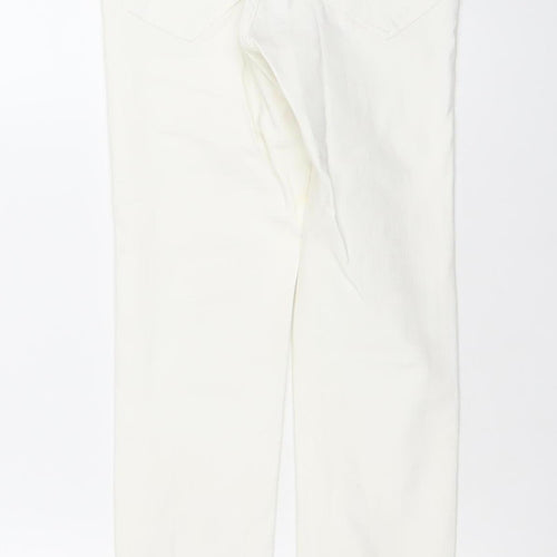 H&M Women White Maternity Super Skinny High Rise Jeans Size 8