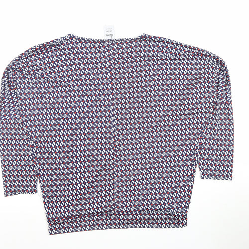 Jaime La Vie Paris Women's Multicoloured Geometric Wrap Blouse Size L