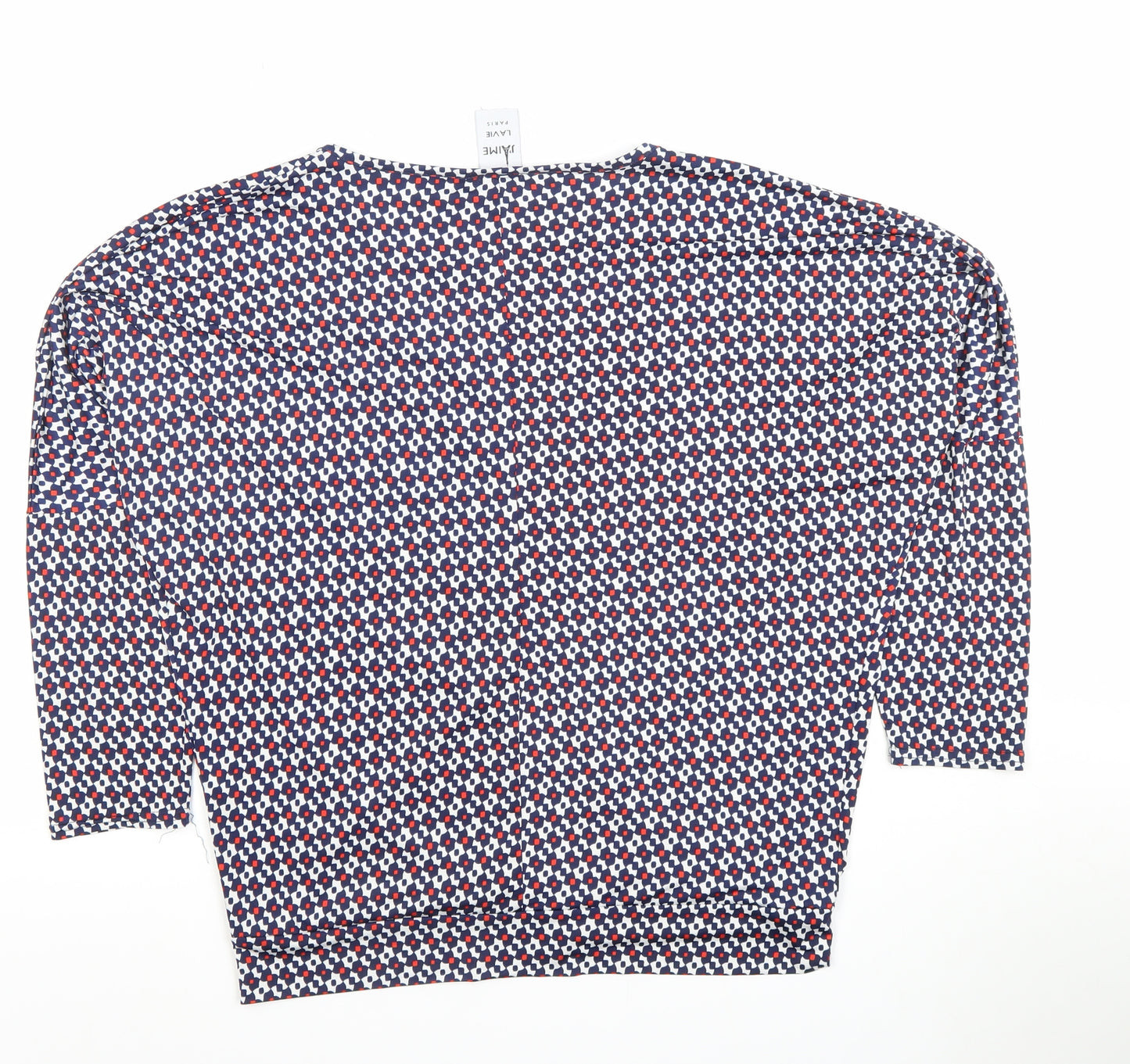 Jaime La Vie Paris Women's Multicoloured Geometric Wrap Blouse Size L