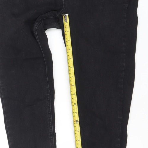 Savida Women's Black Skinny Jeans Size 12 Stretch Denim